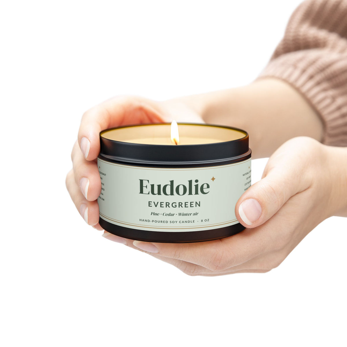 Evergreen Tin Candle