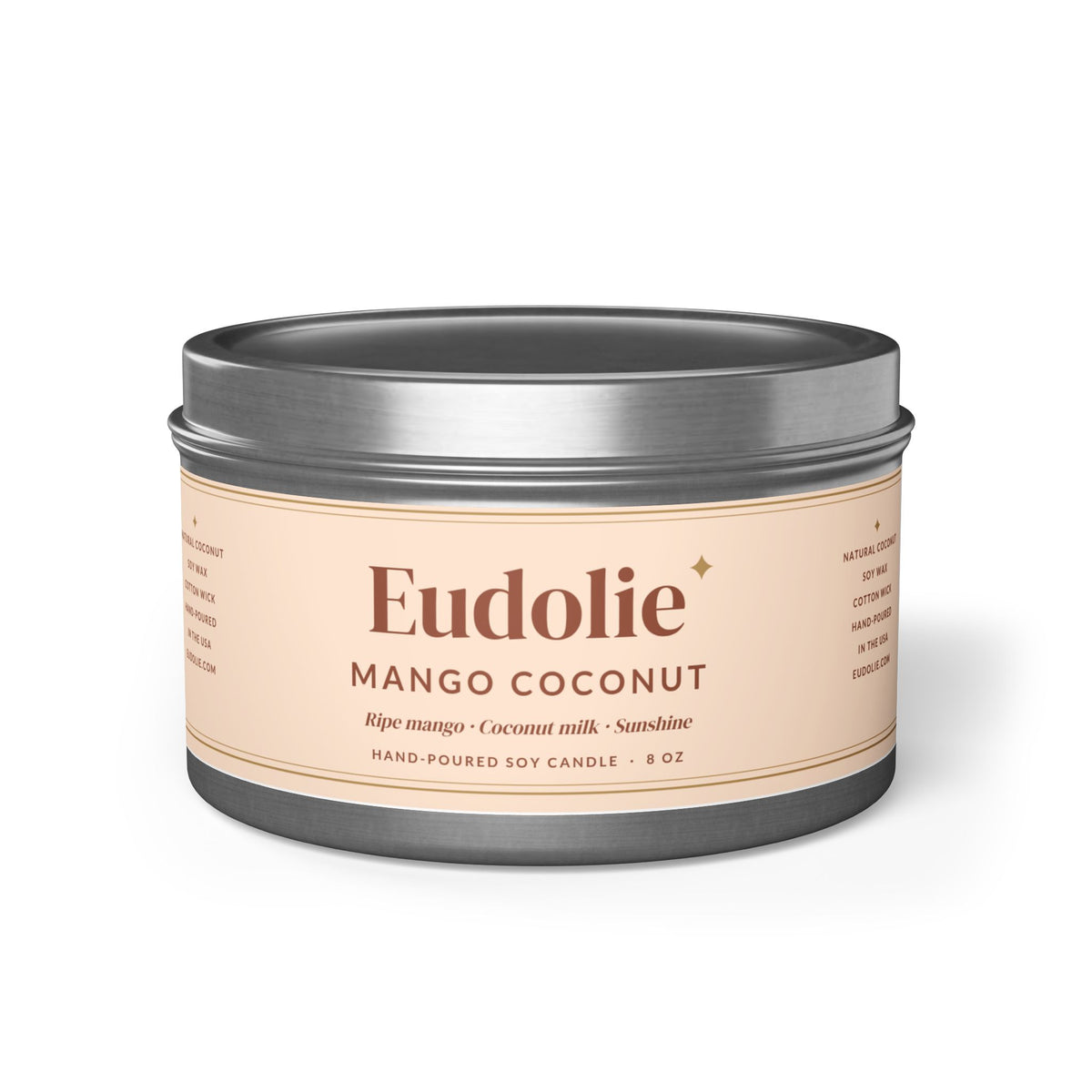 Mango Coconut Tin Candle