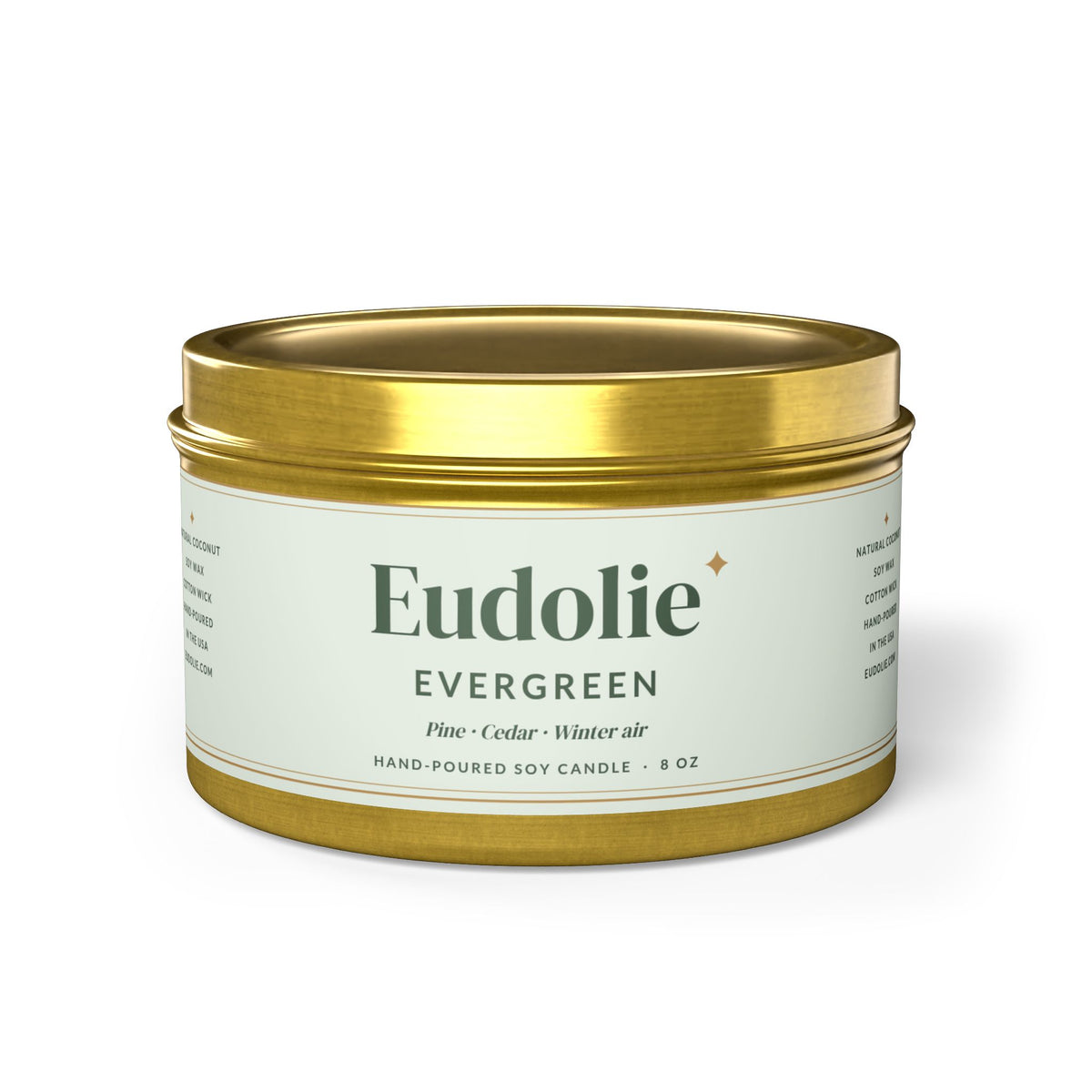 Evergreen Tin Candle