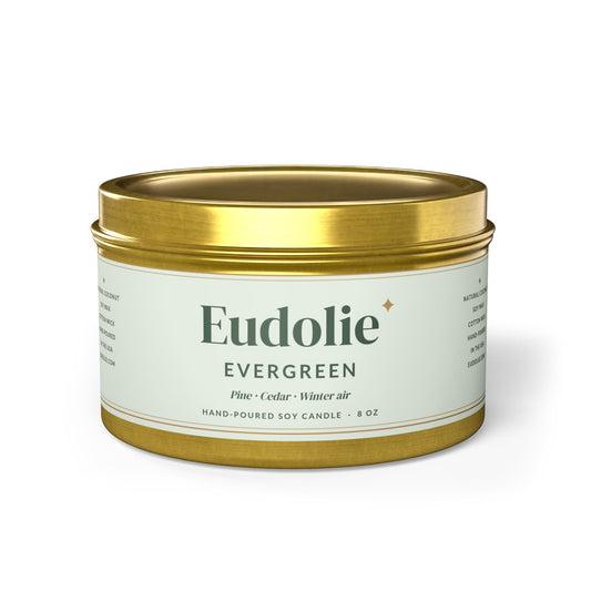Evergreen Tin Candle