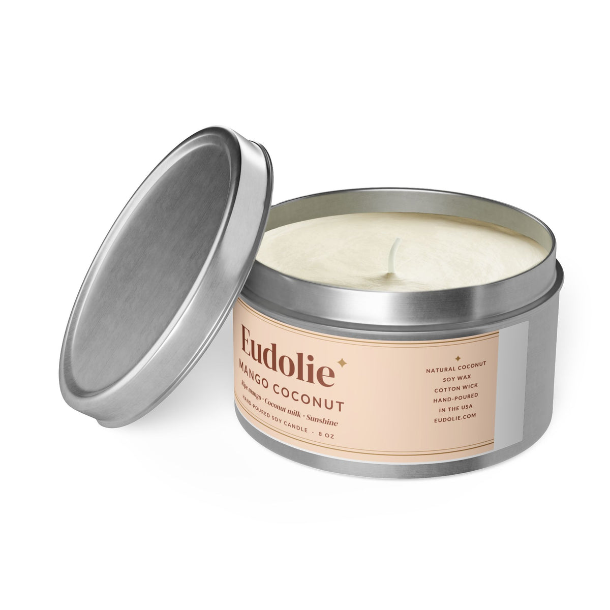 Mango Coconut Tin Candle
