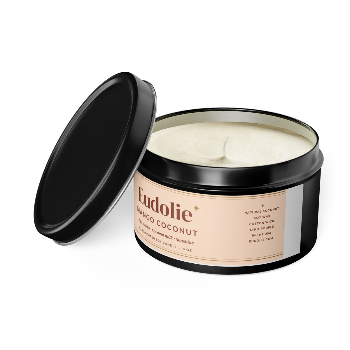 Mango Coconut Tin Candle