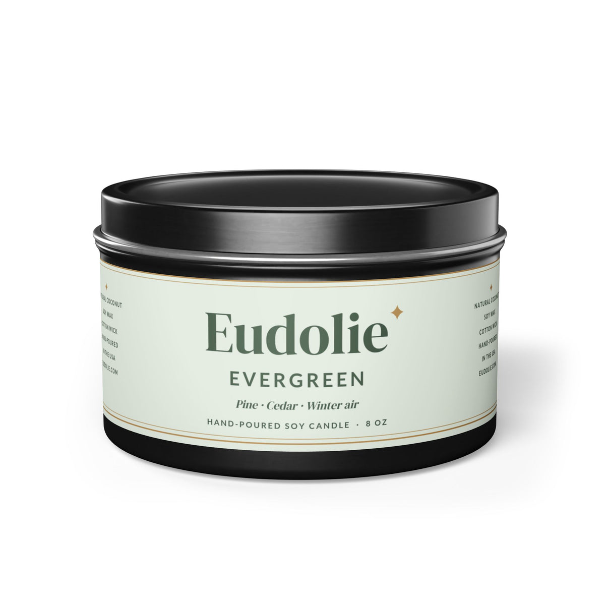 Evergreen Tin Candle