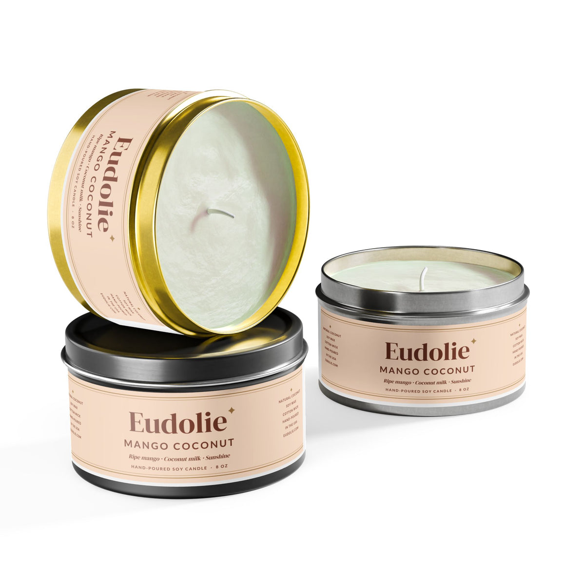 Mango Coconut Tin Candle