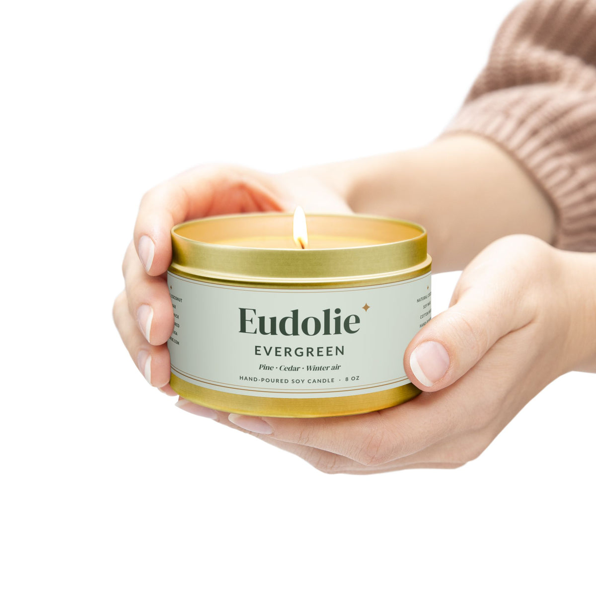 Evergreen Tin Candle