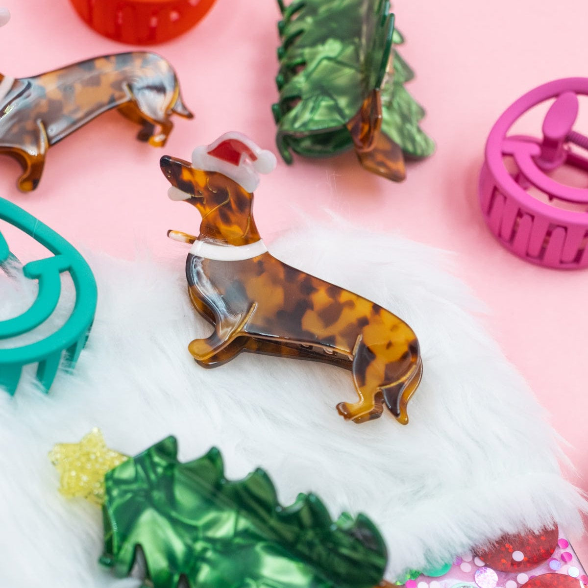 Santa Paws Holiday Claw Clip