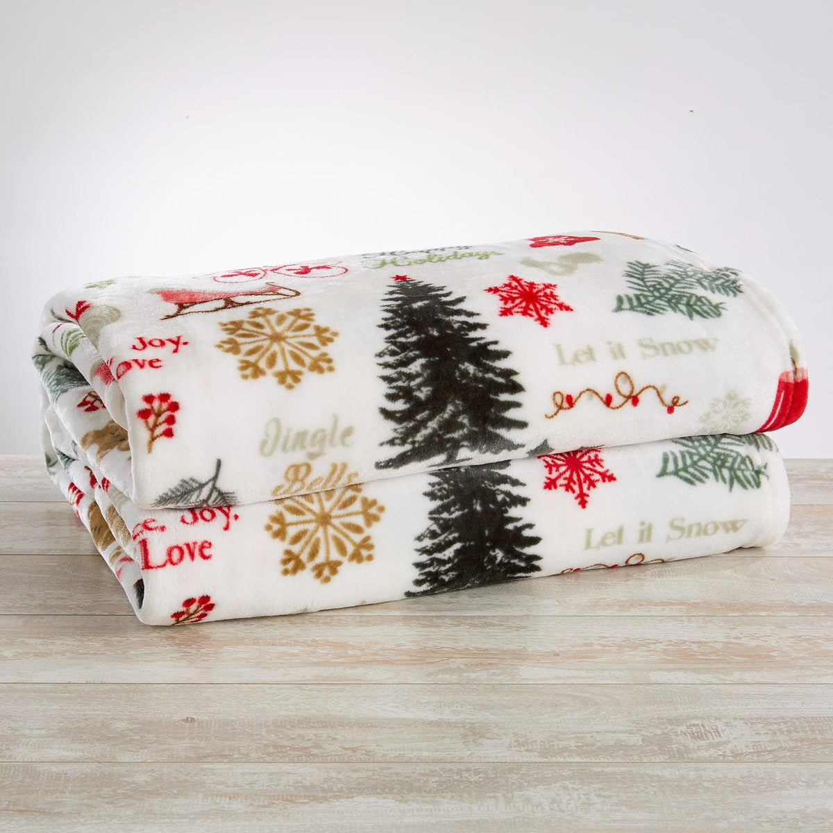 Holiday Velvet Plush Throw Blanket