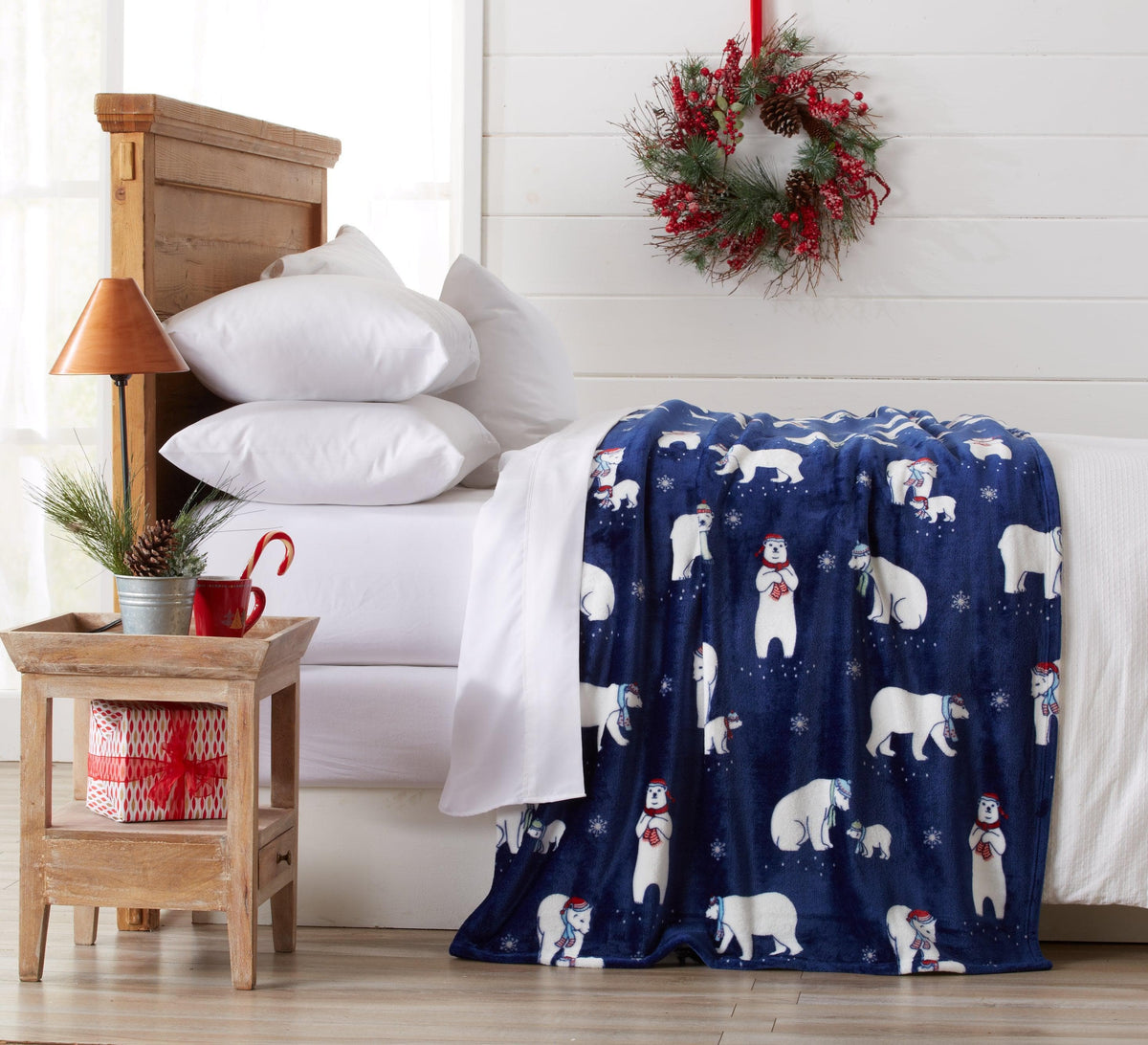 Holiday Velvet Plush Throw Blanket