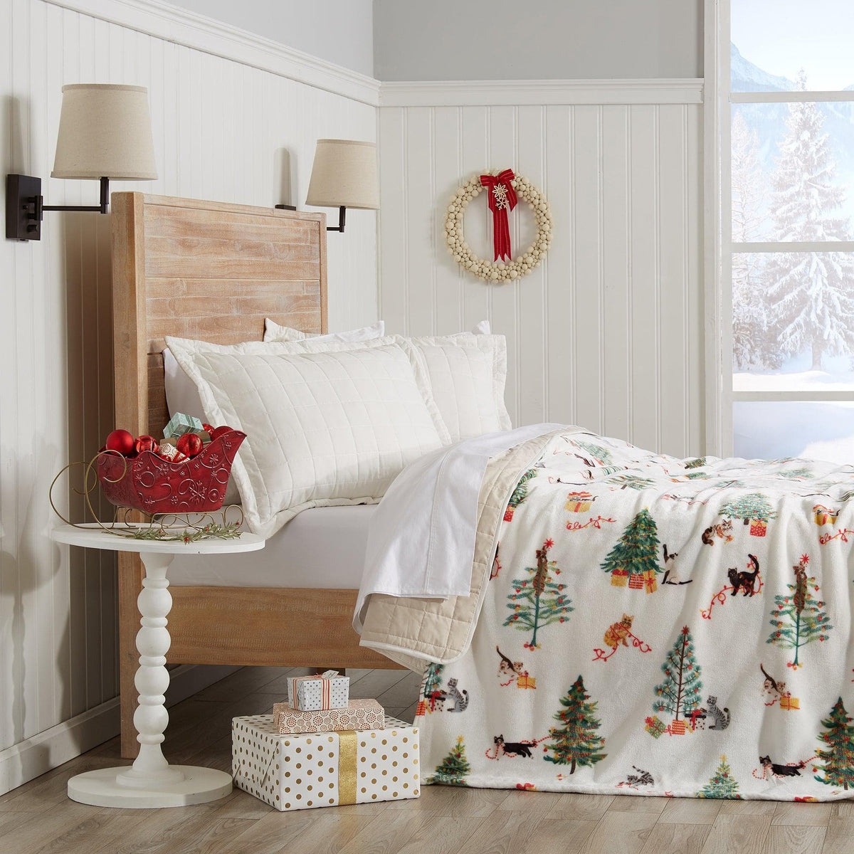 Holiday Velvet Plush Throw Blanket